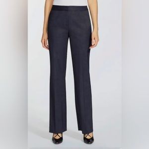Lafayette 148 New York NWT Designer Stretch Straight Leg Wool Trouser Smoke Sz:8